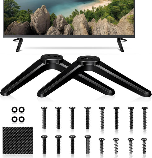 DOITOOL 2pcs TV Stand Legs Table TV Legs Replacement Plastic Television Feet