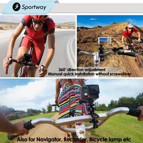 Bike Bracket Bicycle Mount Holder for GoPro Hero, Outdoor Portable Bluetooth Speakers/Cameras