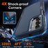 for Samsung Galaxy A15 5G Case, Full Body Heavy Duty Rugged Protective Cover with Lanyard Strap - Navy Blue