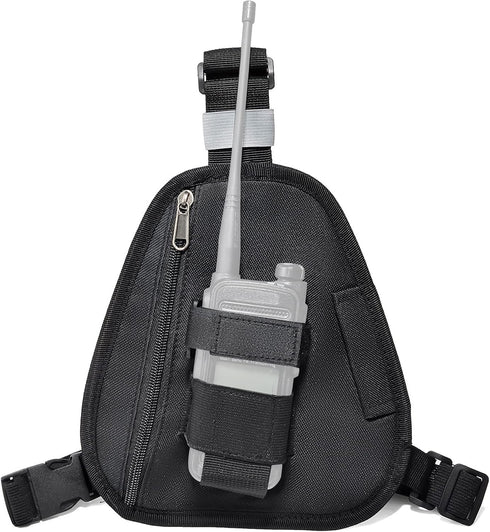 TWAYRDIO Radio Chest Harness, Adjustable Shoulder Pack for Baofeng Retevis Yaesu Handheld Two-Way Radios