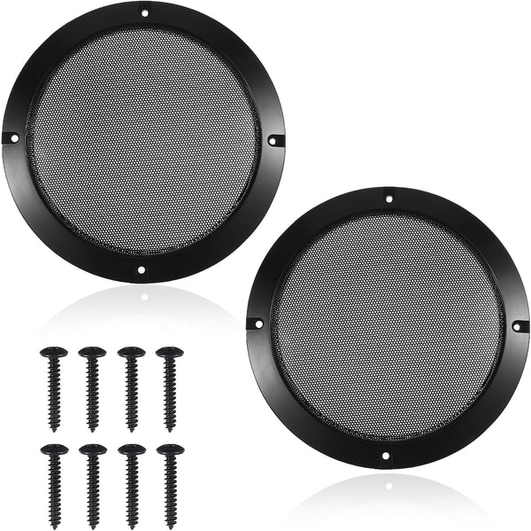SynHHergyx 2 Pcs 6.5 Inch Metal Mesh Speaker Grill Covers Speaker Grill ABS