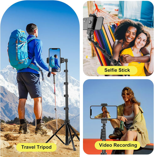 UBeesize 62" Phone Tripod & Selfie Stick, Camera Tripod Stand with Wireless Remote, Compatible with iPhone