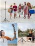 Pnitri 71'' 15/14/13 S23/S22 Phone Tripod Stand, Extendable Reinforced Aluminum Phone Stand with Wireless Remote