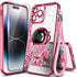 NGB Supremacy Liquid Floating Glitter Case for iPhone 11 Pro Max, 6.5 inch, Astronaut Rose Gold with Tempered Glass