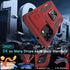 DEERLAMN Samsung Galaxy S24 Case - Red, Military Grade Shockproof, Slide Camera Cover + Screen Protector, Rotated Ring