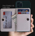 CheapSunday ID Card Holder Leather Phone Wallet Stick On with Stand for Most Cellphones (Beige)