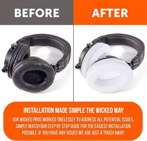 WC Wicked Cushions PadZ - Thick & Soft Ear Pads for ATH M50X, M40X, SteelSeries Arctis, HyperX Cloud, Logitech G Pro X,