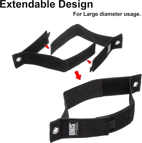 UNIS 8 Pack 13-inch Heavy Duty Large Extension Cord Storage Extendable Cable Ties Strap Loop Hanger Organizer