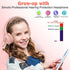 SIMOLIO Kids Headphones for Girls with MIC - Safe Volume Limiter 85dB/94dB/104dB, Foldable Sturdy & Lightweight Headset