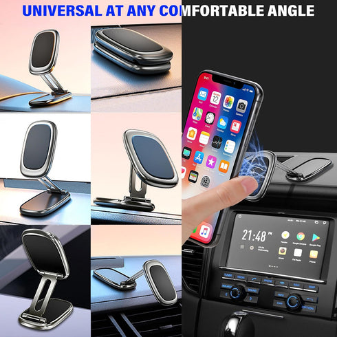 Vynora N55 360 16 15 14 13 (Square-1) Magnetic Car Phone Holder, Strong Magnets, Rotation Dashboard Magnetic Phone