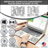 SYNERLOGIC Windows + Word/Excel Quick Reference Guide Keyboard Shortcut Stickers, No-Residue Vinyl (Clear/Small/Combo)