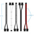 EZDIY-FAB RTX 3000 Series 12 Pin to Dual 8 Pin PCIe Sleeved Extension Cable for NVIDIA Ampere