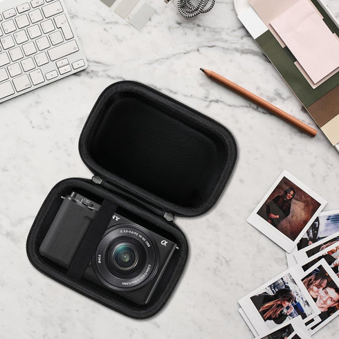 Canboc Carrying Case for Sony Alpha ZV-E10/ZV-E10L APS-C Interchangeable Lens Mirrorless Digital Camera, Black