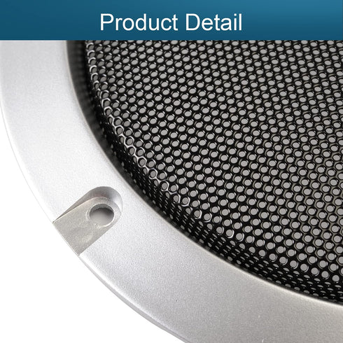 Fielect 5" Silver Speaker Grill Cover Mesh Decorative Circle Woofer Guard Protector with 4 Screws Audio Accessories