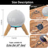 Real Wood Stand for ech0 Dots(4th Gen)(5th gen), Compatible with Smart Speaker to Decorate Table,Wooden Mount with Metal Frame, Anti-Slip Silicone Pads Holder Tripod Ech0 Dot to Protect (White Oak)