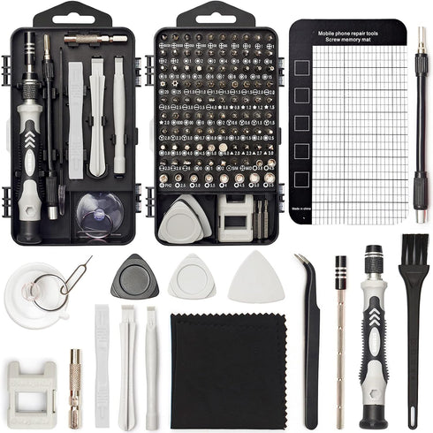 STREBITO 124-Piece Precision Screwdriver Set, Magnetic Tool Kit with 101 Bits for Electronics Repair