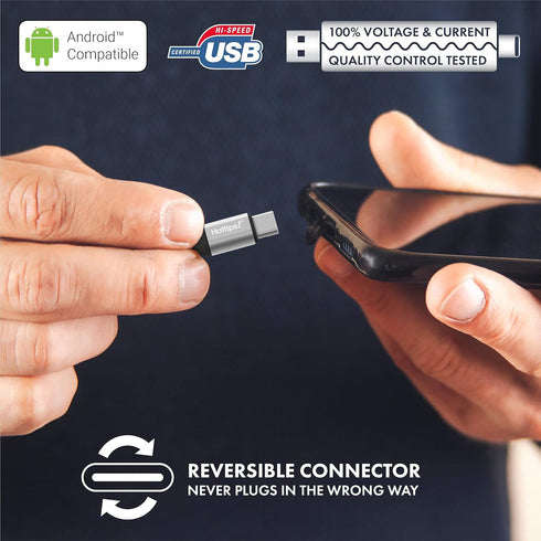 Durable 4ft USB C Cable 2-Pack - Black Braided Aramid Fiber, 3A Fast Charge, Compatible with Android, Samsung, Pixel,