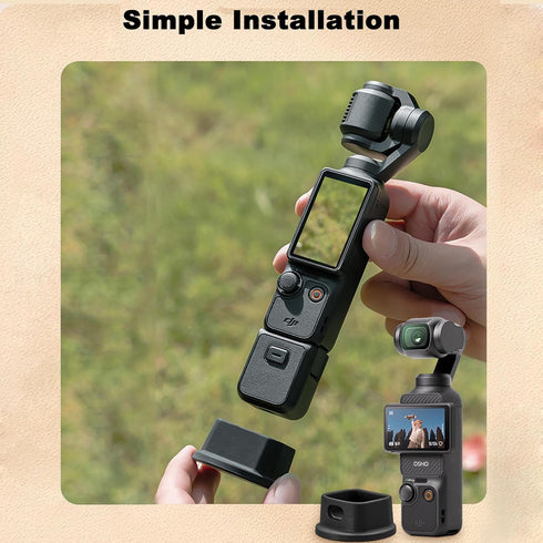 FiTSTILL Lightweight Black Silicone Non-Slip Desktop Mount for DJI Osmo Pocket 3, Compact with Charging Opening