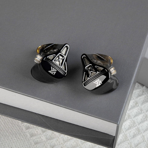 KZ DQS HiFi Dynamic Drivers IEM Earphone, Wired Headphone, KZ Earbuds Bass 2pin 3.5mm Sports Music Game Monitor (Black,