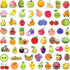 Booppyy Pack 50pcs, Fruit Stickers Cute Fruit Sticker for Kids, Cartoon Stickers for Water Bottle Scrapbooking