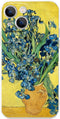 iPhone 14 Plus Case, Flower Irises by Van Gogh Aesthetic Retro Waterproof Slim Phone Cover for iPhone 14 Plus