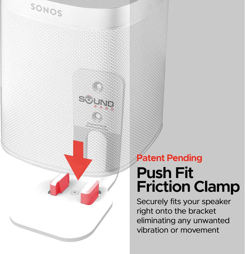 Wall Mount Bracket for Sonos ONE, ONE Gen 2, ONE SL & Play:1 Speaker, White, Compatible with ONE Series