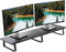 VIVO 39 inch Extra Long Monitor Stand, Wood & Steel Desktop Riser, Dual Screen Organizer for TV, Keyboard, Laptop