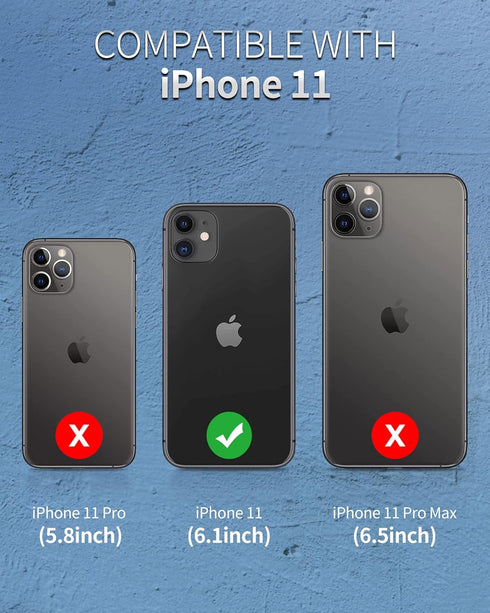 SPORTLINK Waterproof Case for iPhone 11 - Built-in Shockproof Dustproof Screen Protector, IP68 Full Body Protection,