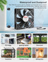 Wathai 120mm x 25mm Waterproof Small Box Fan IP67 12V with AC Plug Speed Controller for Biltong Box, Aquarium