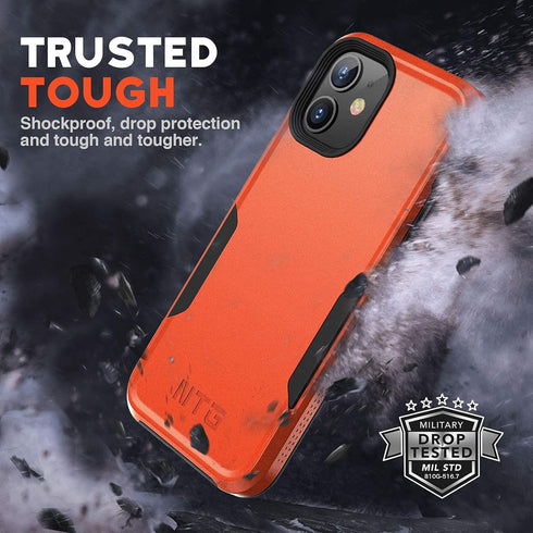 NTG 2023 Designed for iPhone 11 Case - Heavy-Duty Tough Rugged Lightweight Slim Shockproof Protective Case, Orange