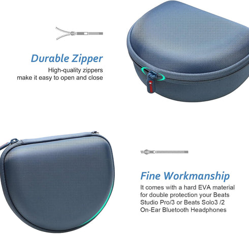 XANAD Hard Travel Case for JBL Tune 510BT/520BT/760NC/660BTNC/710BT/Live 460NC Bluetooth Headphones (Blue)