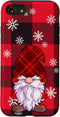 Red Buffalo Plaid Gnomes Snowflake Case for iPhone SE (2020), 7, 8 - Perfect Christmas Phone Accessory!