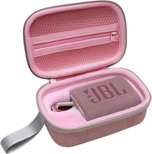 XANAD Pink Case for JBL Go3 / Go 3 Eco Portable Wireless Bluetooth Speaker, Travel Protective Storage Case Bag