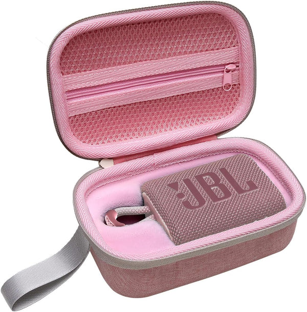 XANAD Pink Case for JBL Go3 / Go 3 Eco Portable Wireless Bluetooth Speaker, Travel Protective Storage Case Bag