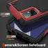 2 in 1 Military Grade Drop Protective Case for Samsung Galaxy A71 5G, Red+Black, Rugged Heavy Duty Cover