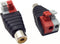 2-Pack Phono RCA Female to 2 Screw Terminal Strip Audio Video Spring Press Type Balum Connector Adapter (RCA F/AV F)