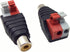 2-Pack Phono RCA Female to 2 Screw Terminal Strip Audio Video Spring Press Type Balum Connector Adapter (RCA F/AV F)