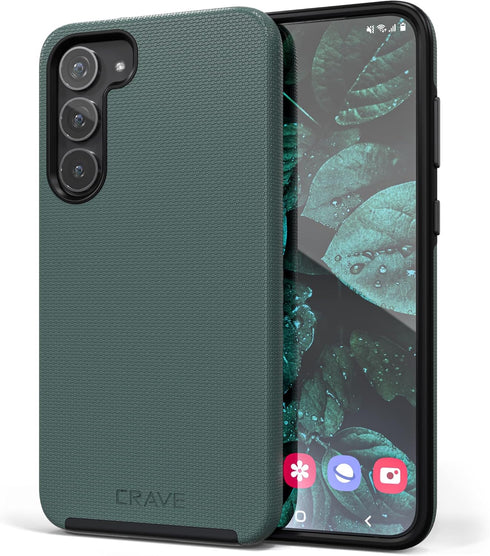 Crave Dual Guard Case for Samsung Galaxy S23 Plus, Shockproof Protection Dual Layer Case, Forest Green