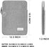 Kinmac 360 Degree Waterproof Canvas Laptop Sleeve with Pocket for 15.6 to 16 inch Laptop (Grey Color, Vertical Style)