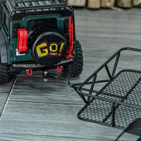 1/18 TRX4M K10 F150, 543g/each INJORA RC Trailer for Hauling Behind Car - Metal Hitch Mount Trailer for RC Crawler