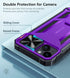 FNTCASE Heavy Duty Shockproof Cover for iPhone 15 Plus, Rugged Military Grade Protection with Kickstand, Purple