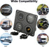 Linkstyle 4 in 1 Charger Socket Panel, 12V Dual USB Charger Socket & LED Voltmeter for Car & Marine