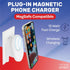 Plug-in Magnetic Phone Charger by It’s Just Smart, Universal Wireless Charger for Qi Enabled Phones, MagSafe Compatible with All iPhone 15, 14 13 12 11 X, Samsung Galaxy S24 S23 S22 S21 S20, Pixel