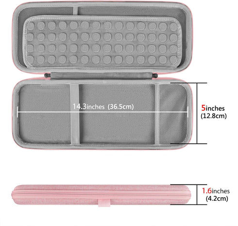 Geekria Hard Case for Logitech K380/k380s Keyboard + M350/M350s Mouse, Pebble 2 Combo, Protective Travel Bag (Pink)
