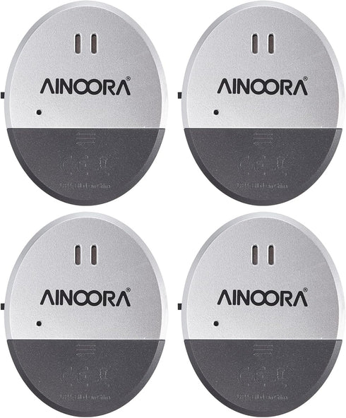 AINOORA Window Alarms 4 Pack, 130dB Loud Glass Break Sensor & Vibration Alarm