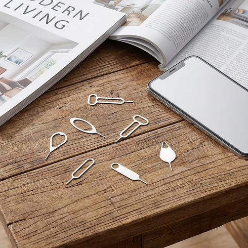 Qianyu 17 Set, PCS SIM Card Removal Tool Stainless Steel Phone Tray Opener Pin SIM Card Pin Universal SD Cards Tray