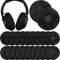 100 Pieces Disposable Headphone Ear Covers, Sanitary Non-Woven Stretch Earpad Covers for Most On-Ear Headphones (Black,