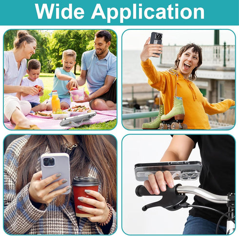 DOPENSPI 6PCS Phone Loop Finger Holder, Universal Silicone Phone Grip Strap Portable Finger Strap Phones Straps Grip
