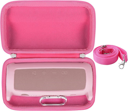 Khanka Hard Travel Case for JBL Flip 6 Waterproof Portable Bluetooth Speaker, Pink