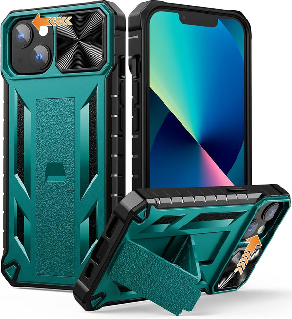 SOiOS iPhone 16e Case 2025: iPhone 13 iPhone 14 Cover with Kickstand, Shockproof Military Grade Protective Case